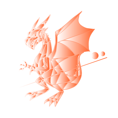 Fiery Flame (2024) artwork cubism digital art dragon illustration