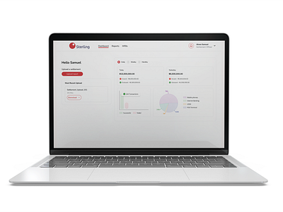Settlement Dashboard dashboard laptop mockup ui