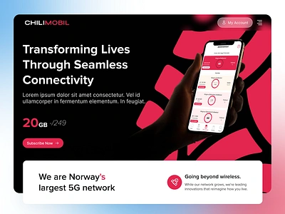 UI/UX Design for a Largest Network Provider in Norway minimal design modern user interface network provider ui responsive design service comparison page telecom website design telecommunication ui uiux design ux