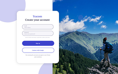 Sign up form design ui ux website