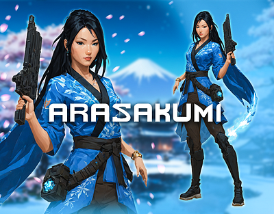 ARASAKUMI action art brand cartoon character concept fight game japan person weapon woman