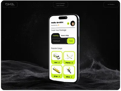 Oka Logistics - App Design design figma graphic logistics ui userexperience userinterface ux website