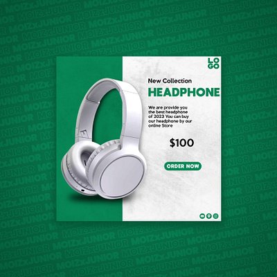 Headphone Post - Social Media Post branding design graphic design headphones illustration post post design poste social media post