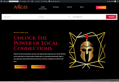 Aegis: The Ultimate Property Nexus directory website elementor logo design web designe web development