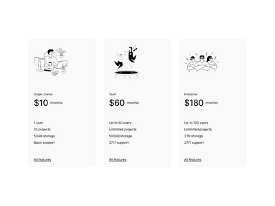 Pricing branding cta features figma illustration milano pricing product design ui ux web design