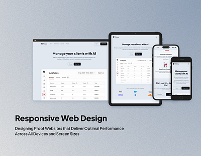 Responsive Web Page Process animation bumazhnov hire designer landing page mobile design motion graphics responsive design tablet design ui uiux ux web design