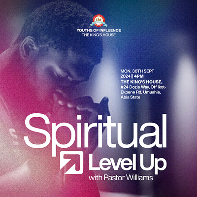 SPIRITUAL LEVEL UP design flyer graphic design