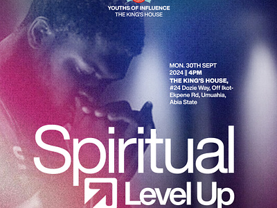 SPIRITUAL LEVEL UP design flyer graphic design