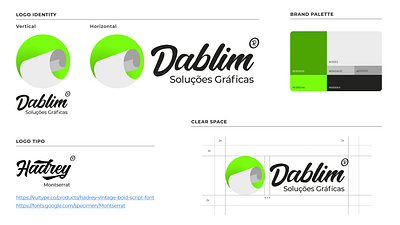 Dablim | Bold identity for Brazil's leading headshop printer branding logo