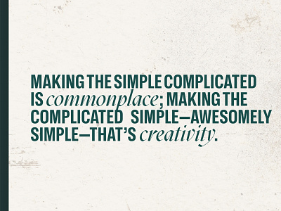 Making the simple complicated charles mingus graphic design poster quote simple texture typography