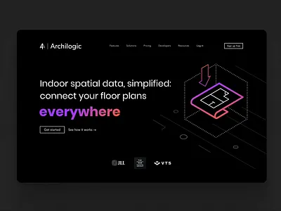 Animated gradient Hero animation product design uxui visual design