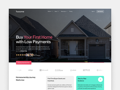 Landing Page for Real Estate Company estate design first home home landing page homebuyer homeowner homeownership homeownership web real estate real estate app real estate branding real estate business real estate landing real estate landing page real estate page real estate product real estate web design real estate website