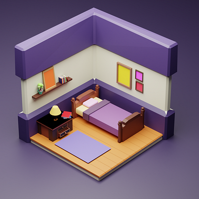 Blender | 3D Room 3d 3d art art bedroom blender design graphic design illustration