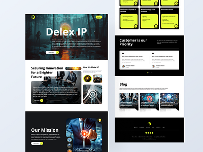 Modern & Sleek IP Service Landi UI Design – & Responsive Web A clean web design creative uiux modern web design tech service ui ui design inspiration web design trends website ui