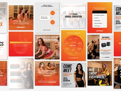 Social Media Design feed gradient graphic design gym illustrator instagram mockup orange photoshop social media trainer