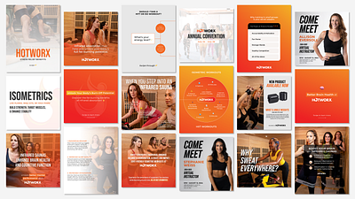 Social Media Design feed gradient graphic design gym illustrator instagram mockup orange photoshop social media trainer