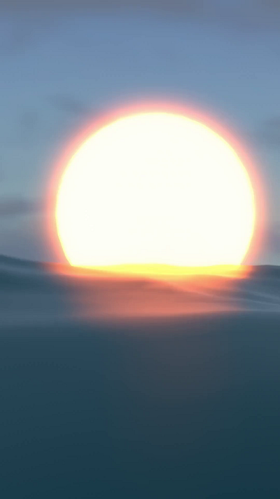 Blender | 3D | Ocean Sunset 3d 3d art animate animation blender ocean scene sun sunset water