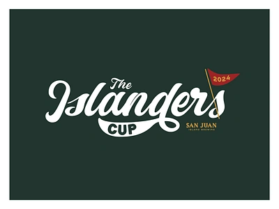 Islanders Cup Logo branding design flag golf graphic design logo typography