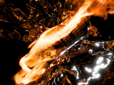 Liquid Death animation cgi fire halloween liquiddeath simulation