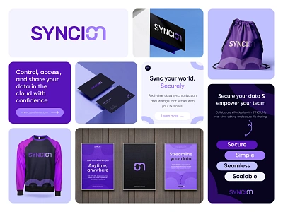 Syncium Logo & Branding brand guidelines brand identity branding business cloud storage graphic design logo logo design sass startup branding startup logo tech logo technology logo visual identity