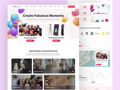 Redesign of Photoboothrentals Website design redesign ui ux