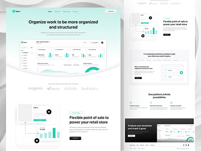 Selezt - Sales Product Management Landing Page branding clean dahsboard design graphic design illustration landingpage logo minimalism mobile app mobile app design modern saas sales salesdashboard ui ux webdesign