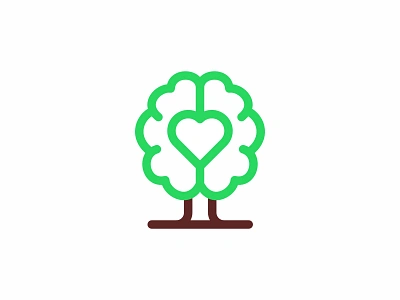 Mental health icon, logo design exploration: brain, heart, tree awareness brain care growth heart holistic healing icon logo logo design medical meditation mental health mindfulness psychiatrist psychologist therapist therapy tree wellbeing wellness