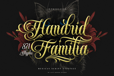 Handrid Familia Typeface font fonts letteing script typeface