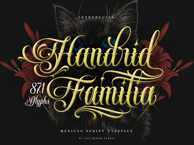 Handrid Familia Typeface font fonts letteing script typeface