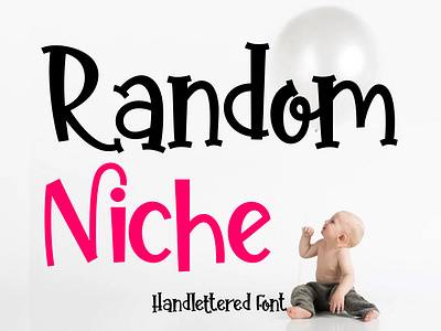 Random Niche branding cute font design display family font fashion font fontduo fun font graphic design handlettered font handwriting font handwritten lettering font quirky random niche serif typeface