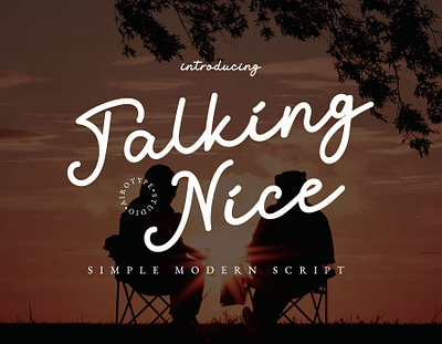 Talking Nice - Simple Monoline Font bouncy font cursive font font fonts handwriting handwriting font handwritten font handwritten script lettering modern font monoline font natural font script font signature font simple font single line font thin font typeface typography wedding font