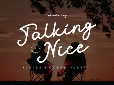 Talking Nice - Simple Monoline Font bouncy font cursive font font fonts handwriting handwriting font handwritten font handwritten script lettering modern font monoline font natural font script font signature font simple font single line font thin font typeface typography wedding font