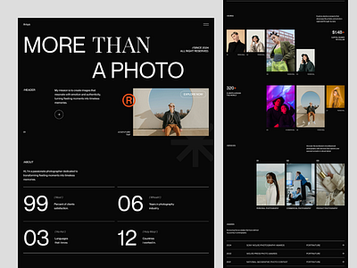 Arsya Studio - Landing Page Portfolio Design 2024 clean design dark mode figma gallery landing page minimalism minimalist model modern new trends photo portfolio simple design trending ui ui design ux design web design website design