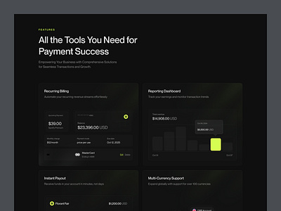 Florant - Features Page b2b bank barly component dark design finance financial fintech graphic design ill illustration product design product illustration saas ui uxerflow web web design website