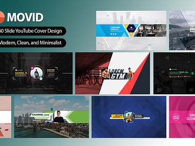 Movid YouTube Cover Image Powerpoint Template (UPDATE) cover design image powerpoint template youtube