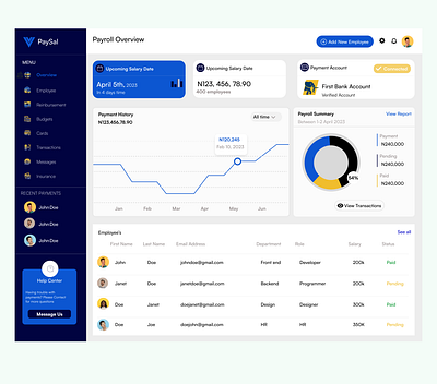 Employee Payroll design pr product design ui uiux ux ux design