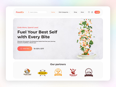 Food Delivery Website animation product ui ux web