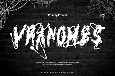 Vranomes – Hardcore Metal Font brush dark decorative display font ghost gothic halloween hardcore horror metal new old rock textured trend typeface typography vintage web