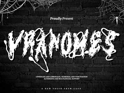 Vranomes – Hardcore Metal Font brush dark decorative display font ghost gothic halloween hardcore horror metal new old rock textured trend typeface typography vintage web