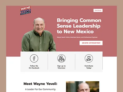 Wayne Yevoli for NM State Senate Website kadence kadence blocks new mexico political republican senate web website wordpress