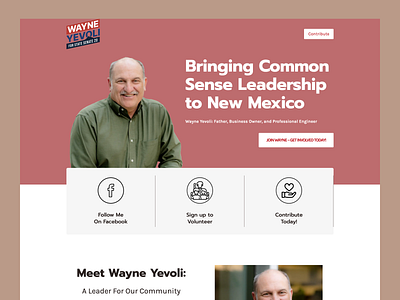 Wayne Yevoli for NM State Senate Website kadence kadence blocks new mexico political republican senate web website wordpress