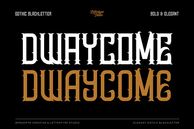 Dwaycome Gothic Blackletter Display Fonts medieval fonts