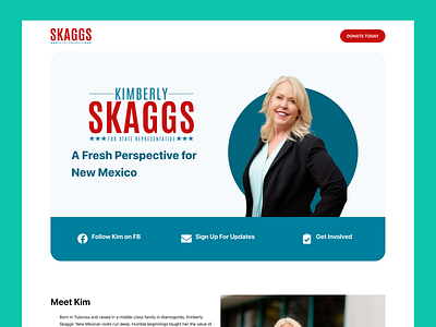 Kim Skaggs for NM State House Website elementor political republican seo web website wordpress