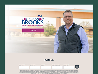 Nathan Brooks for NM House District 68 Landing Page breakdance political republican web website wordpress