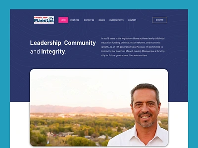 Moe Maestas Re-Election Campaign Website Redesign democrat elementor political political campaign web website wordpress