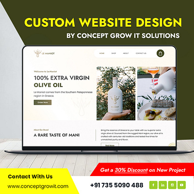 Le-Maniot Custom Website Design By Concept Grow IT Solutions branding concept grow it solutions custom website design graphic design le maniot logo motion graphics