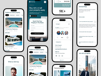 Real Estate App Design Responsive app design app ui buy dashboard ios mobile product design property real estate real estate app real estate website realestate rent responsive design sell uiux