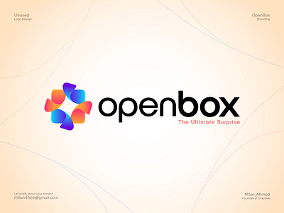 OpenBox Logo Design abstract letter o brand brand idenitty branding giftbox identity logo logo design logo designer logomark logos mark monogram openbox symbol typography