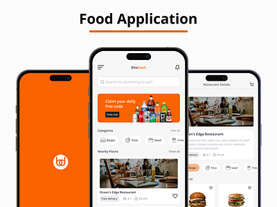 Food Delivery App UI Design project 3d animation branding figma graphic design logo motion graphics ui uiux