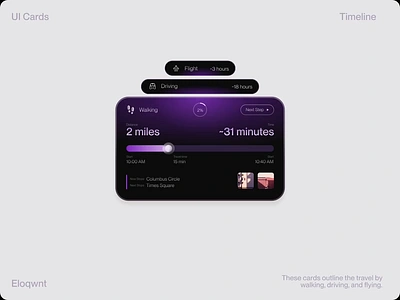 UI Cards Animations For Booking Platform adventure booking booking tickets branding card cards clean concept design flight journey minimalism travel travel app traveling trip ui cards ui ux walking web design